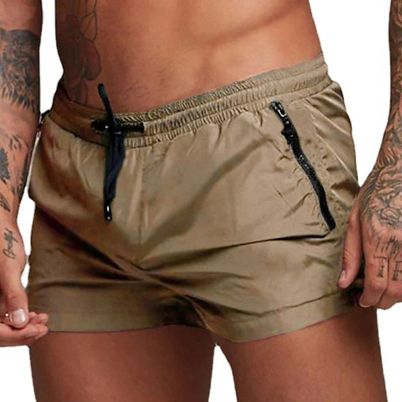Mens Swim Trunks with Zipper Pockets Mesh Liner Summer Beach Board Shorts Quick Dry Swimming Bathing Suit Swimsuit Swimwear