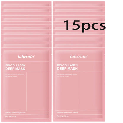 Bio-Collagen Real Deep Mask Supplement Collagen Hydrating Overnight Hydrogel Mask Elasticity Improvement Pore Minimizing Firming