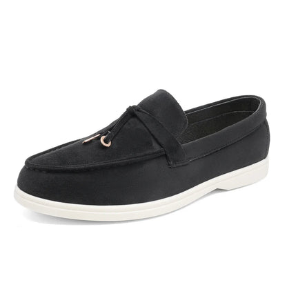 2025 New Men's Slip On Loafers Lightweight Breathable Flats Non Slip Comfort Tassels Fashion Daily Casual Outdoor Walking Shoes