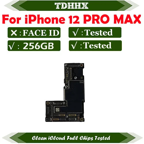 CleaniCloud Full Working Well Mainboard for iPhone 12Pro / 12 Pro MAX Motherboard with Face ID OK Main Logic Board 12Mini