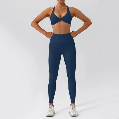 2PCS Yoga Suit Sports Set Women Quick-Drying Gym Set Women Tracksuit Running Workout Long Sleeve Sports Shirt Yoga Clothing