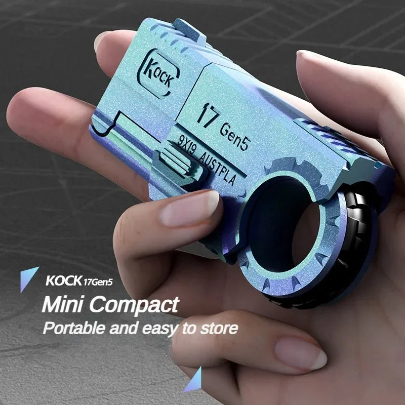 Ring Pistol Soft Bullet Gun Portable Mini 3D Decompression Shell Ejection Alloy Outdoor Funny Toy Boy Birthday Gift Fidget Toys