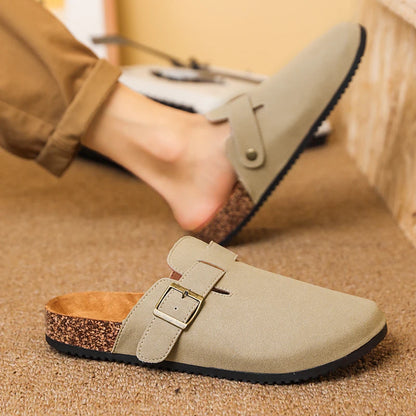 Fashion Men Mules Shoe with Arch Support Birkens Mens Shoes Men's Suede Sandals Retro Cork Clogs Unisex Classic Beach Тапочки