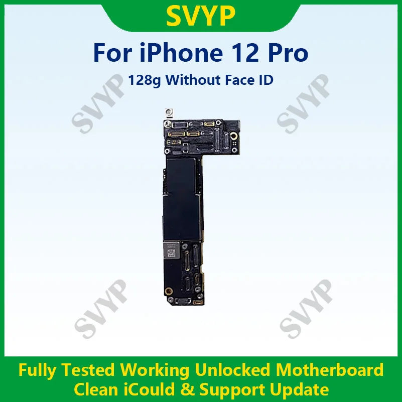 Fully Tested Authentic Motherboard For iPhone 12 64g/128g/256g Unlocked Mainboard With Face ID Cleaned iCloud Support Update