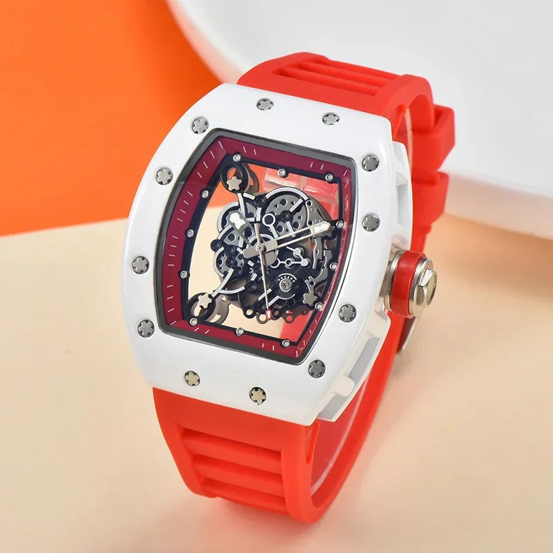Luxury Quartz Men’s Wristwatch 2025 New Fashion Trend Automatic Waterproof Male Watch Luminous Transparent Watches