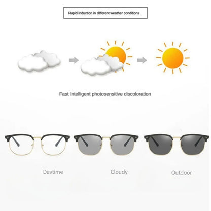 Photochromic Anti Radiation Glasses Eyeglass Eyeglasses for Woman Men Vintage Eyebrow Frame Glasses Fashion Eyewear