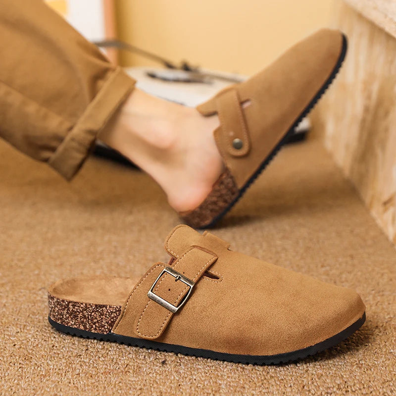 Fashion Men Mules Shoe with Arch Support Birkens Mens Shoes Men's Suede Sandals Retro Cork Clogs Unisex Classic Beach Тапочки