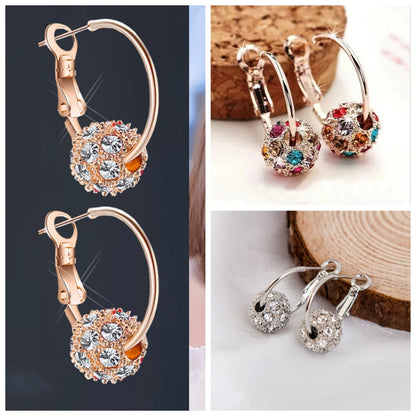 Fashion Trend Earrings Zircon Pendant Earrings Shiny Earrings for Women's Wedding Betrothal Bride Jewelry Birthday Gift