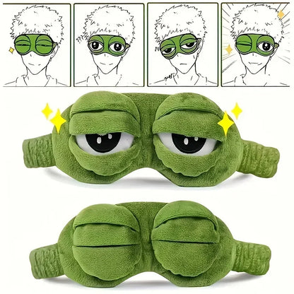3d sapo máscara de sono natural dormir sombra mulheres homens criativo dos desenhos animados macio portátil venda viagem escritório eyepatch