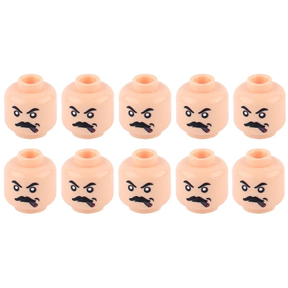 WW2 Military Army Soldier Figures Face Heads Building Blocks City Halloween Accessory Modern SWAT Minifigs Skull Parts Brick Toy