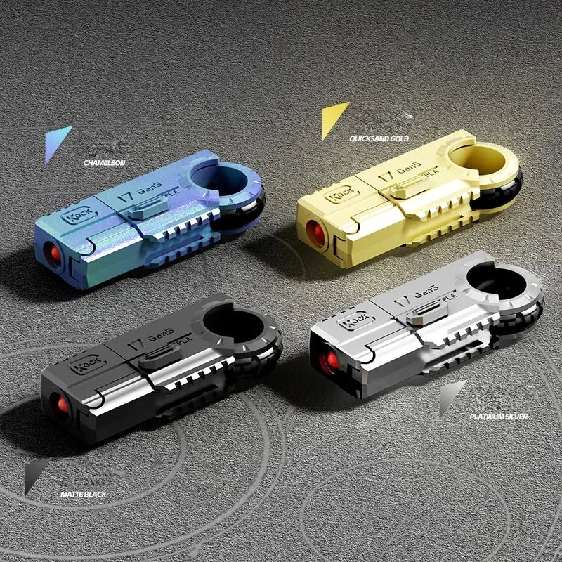 Ring Pistol Soft Bullet Gun Portable Mini 3D Decompression Shell Ejection Alloy Outdoor Funny Toy Boy Birthday Gift Fidget Toys