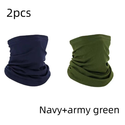 Men Windproof Neck Gaiter Elastic Tube Scarf Ear Cover Male Head Scarves Half Face Sun Ring Headscarf Headband Bandana