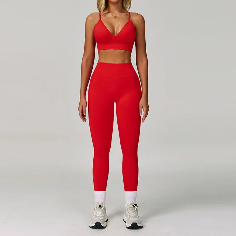 2/3PCS Yoga Suit Sports Set Women Tracksuit Gym Set Seamless Running Workout Set Push Up Long Sleeve Sports Jacket Yoga Clothing