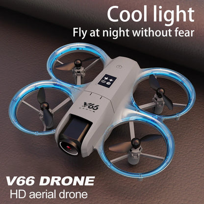 V66 Mini Drone 4K Profession HD Wide Angle Camera WiFi FPV RC Dron Height Keep Helicopter Foldable Quadcopter Kids Toys Gift 4DR