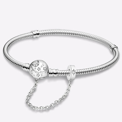 925 Sterling Silver Zircon Sweet Love Heart Bracelet DIY Bead Making Fit Original Pan Bracelets Fine Jewelry Gift