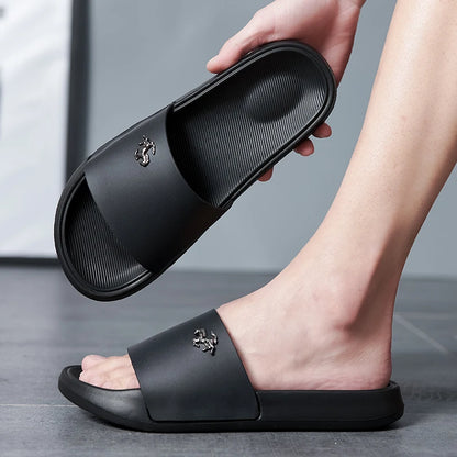 Men's Slide Sandals Soft Comfortable Non-Slip Slippers Indoor Outdoor Bathroom Beach Shoes Quick-Dry EVA Platform Lightweight