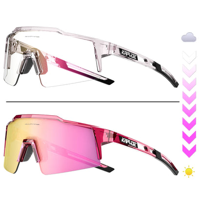 Kapvoe Photochromic Cycling Sunglasses for Men Women Bike Glasses Riding Driving UV400 Mountain Bicycle Goggles Eyewear Sports
