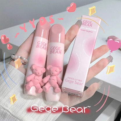 Gegebear Bear Lip Glaze Matte Velvet Lipstick Long-lasting Whitening Lip Cream Lip Mud