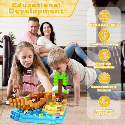 STEM Magnetic Blocks Build Pirate ship Magnet Fun and Educational Playset for Children Building Toys Christmas Halloween toy