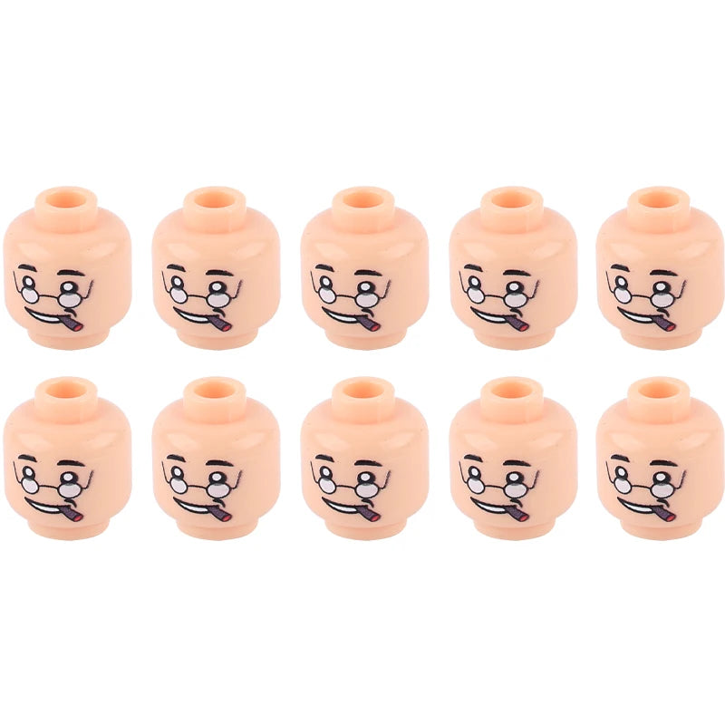 WW2 Military Army Soldier Figures Face Heads Building Blocks City Halloween Accessory Modern SWAT Minifigs Skull Parts Brick Toy