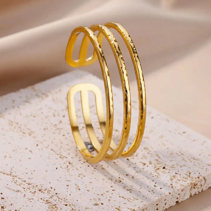 Stainless Steel Bangles Bracelets for women Trendy Aesthetic Opening Bangles Jewelry Wedding Gift pulseras mujer bijoux