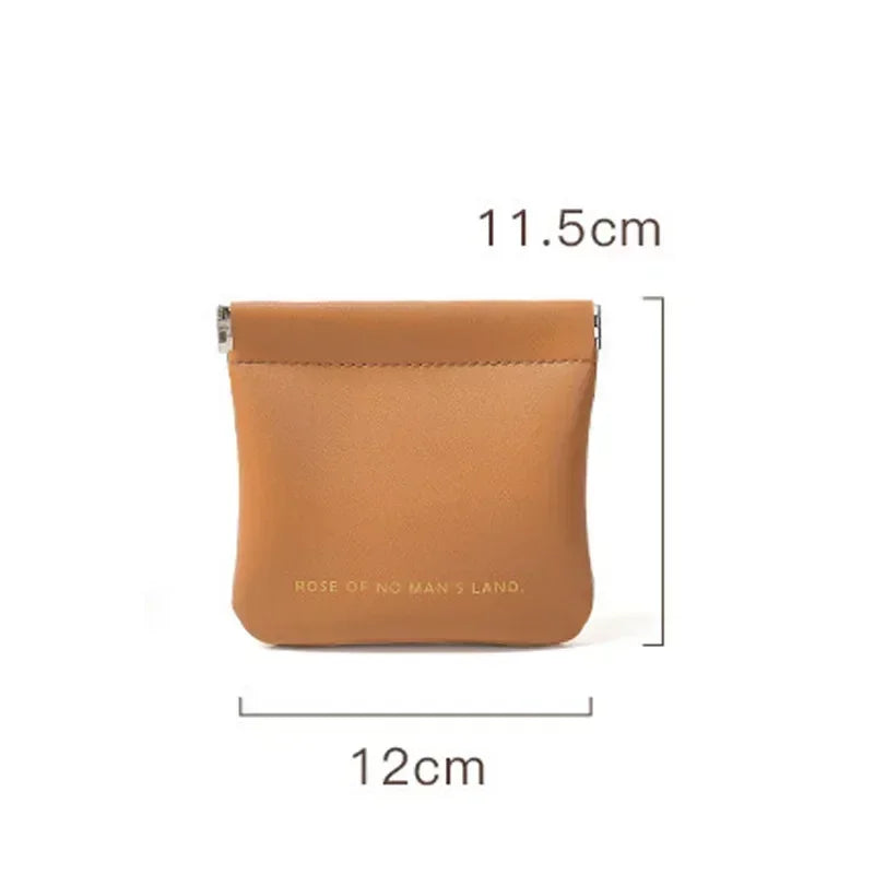 New Simple Mini PU Leather Lipstick Makeup Storage Bag Women Square Small Cosmetic Pouch Portable Make Up Key Organizer Bags