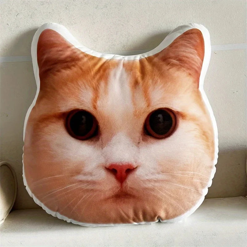 Customized Pet Photo Plush Pillow - Personalized Dog, Cat, and Animal Shapes, Suitable for Birthday, Valentine's Day, Halloween