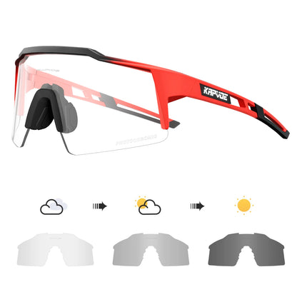 Kapvoe Photochromic Cycling Sunglasses for Men Women Bike Glasses Riding Driving UV400 Mountain Bicycle Goggles Eyewear Sports