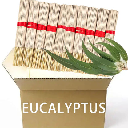 High-Quality Natural Bamboo Eucalyptus Incense Sticks - Long-Lasting Fresh Mint Fragrance, Home Yoga Meditation, Holiday Decoration (Christmas, Halloween, Thanksgiving) - Air Purification and Relaxation Aroma