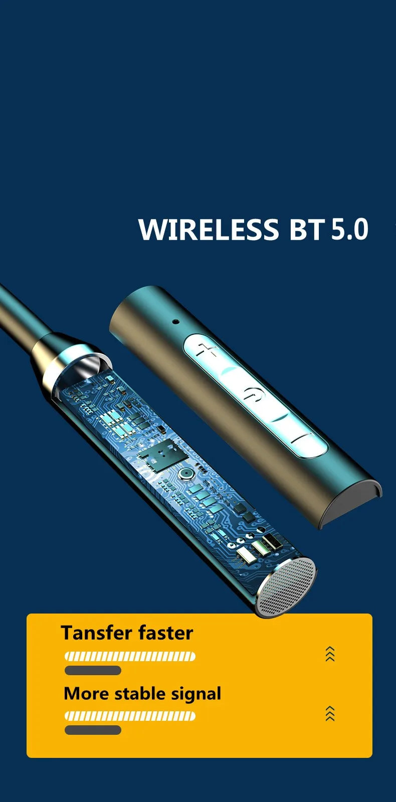 K58 Wireless Earphones Bluetooth 5.3 Neckband Headphones Gaming LED Display HIFI Headset Sports TWS Earbuds With Mic TF Card