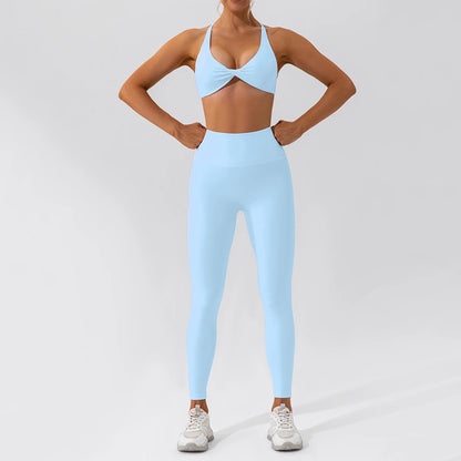 2PCS Yoga Suit Sports Set Women Quick-Drying Gym Set Women Tracksuit Running Workout Long Sleeve Sports Shirt Yoga Clothing