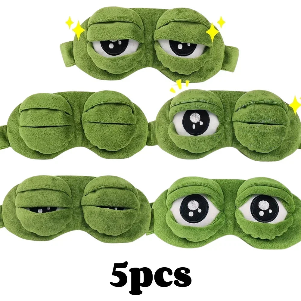 3d sapo máscara de sono natural dormir sombra mulheres homens criativo dos desenhos animados macio portátil venda viagem escritório eyepatch