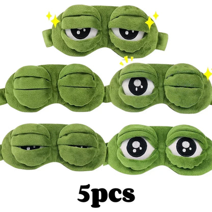 3d sapo máscara de sono natural dormir sombra mulheres homens criativo dos desenhos animados macio portátil venda viagem escritório eyepatch