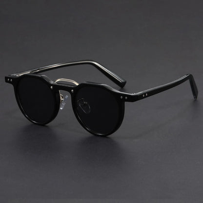 Retro Metal Frame Oval Sunglasses for Women Men Trendy Punk Round Sun Glasses Luxury Brand Designer Driving Shades