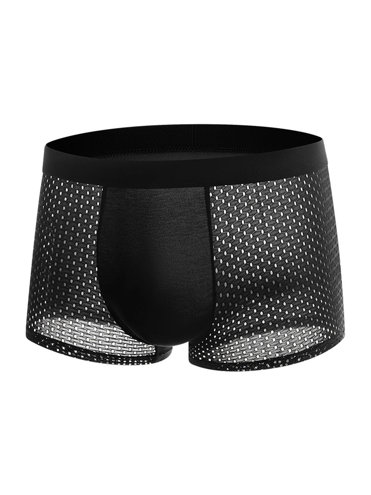 8pcs/set Men's Underwear Ice Silk Mesh Men Panties Breathable Traceless  Fashion Panties Male Solid Color Boxer Shorts