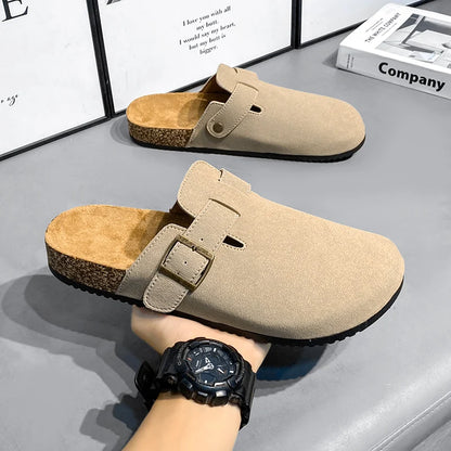 Fashion Men Mules Shoe with Arch Support Birkens Mens Shoes Men's Suede Sandals Retro Cork Clogs Unisex Classic Beach Тапочки