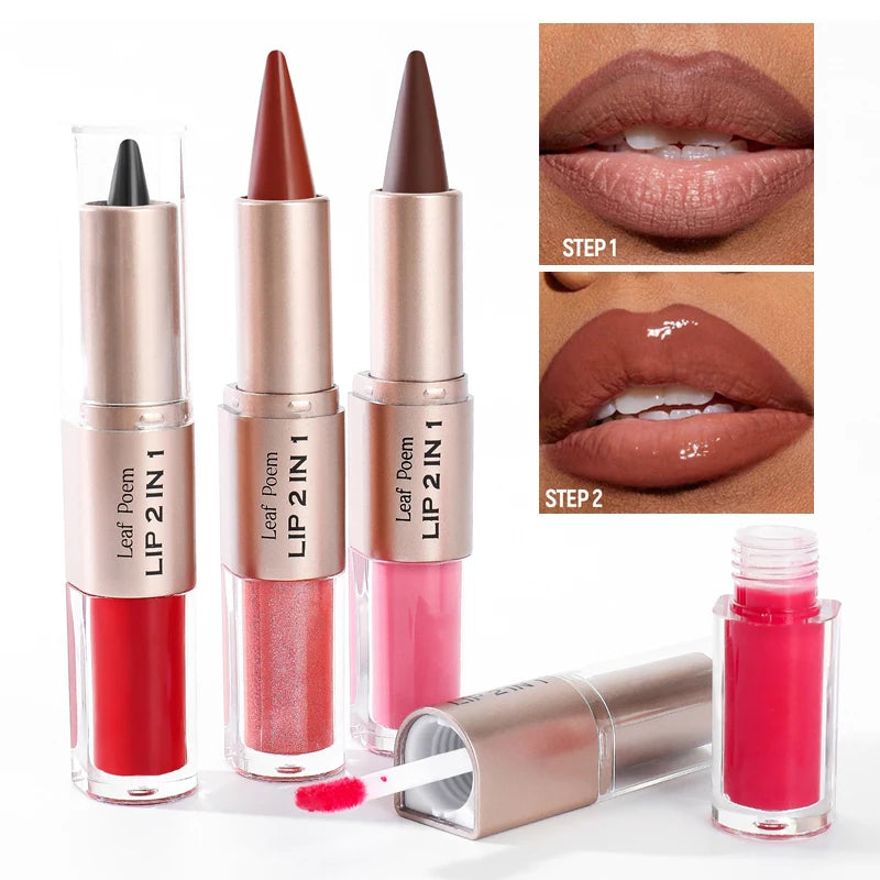 Tapered Lip Liner Lipstick Pen Matte Black Brown Velvet Lipstick Outline Contour Lipliner Water Mirror Moisturizing Lipgloss