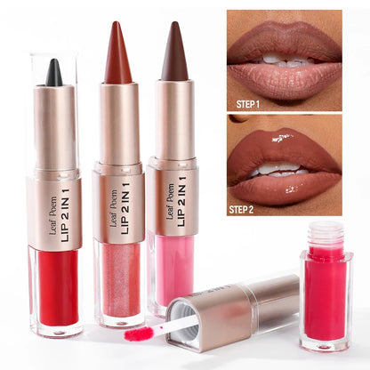 Tapered Lip Liner Lipstick Pen Matte Black Brown Velvet Lipstick Outline Contour Lipliner Water Mirror Moisturizing Lipgloss