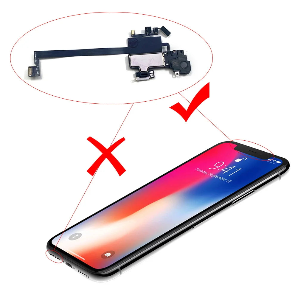 Proximity Light Sensor Flex For Iphone X XR XS Max 11 12 Pro Max MIni Ear Speaker Earpiece Earphone Flex Cable
