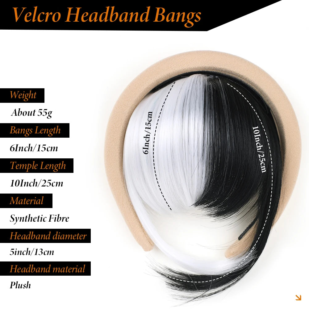 Front Hair Bangs Hair Synthetic Extensions With Magic Paste hair Bands Bangs Wigs Synthetic Wigs Headband for Halloween