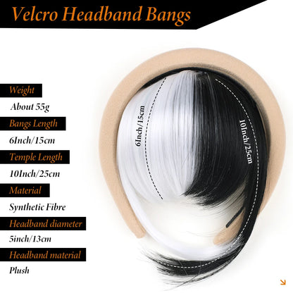 Front Hair Bangs Hair Synthetic Extensions With Magic Paste hair Bands Bangs Wigs Synthetic Wigs Headband for Halloween