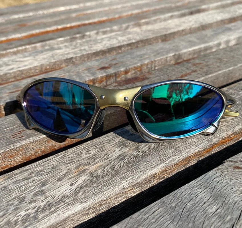 MTB Man Polarized Sunglasses Cycling Glasses UV400 Fishing Sunglasses Metal Bicycle Goggles Cycling Eyewear Riding Glasses H8-7