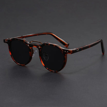 Retro Metal Frame Oval Sunglasses for Women Men Trendy Punk Round Sun Glasses Luxury Brand Designer Driving Shades