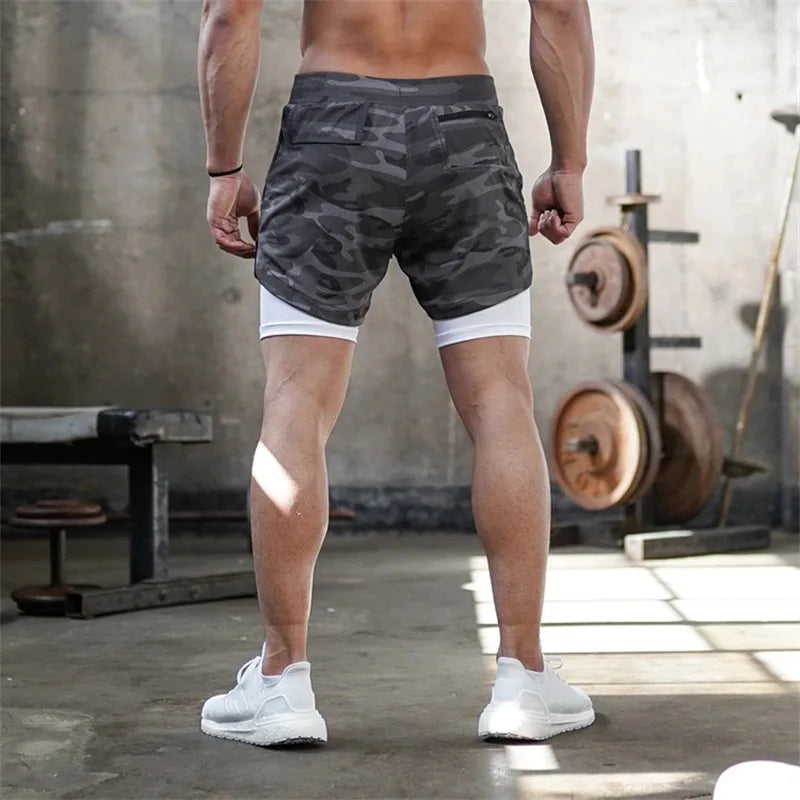 Men's Qui Dry Tee-quarter Length Fitn Running Baskeall Training Camouflage orts Spor Casual Pants Summer Wear