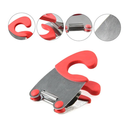 1Pcs Stainless Steel Pot Side Clips Anti-scalding Spoon Holder Kitchen Gadgets Rubber Kitchen Gadgets