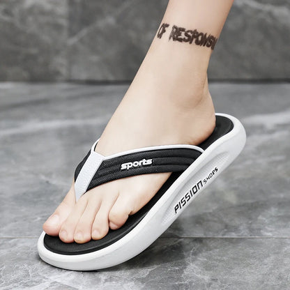 Outdoor Anti-skid Lightweight Mens Flip Flop Summer Casual Men’s Beach Shoes Classic Style Trendy Cozy Holiday Sandals for Man