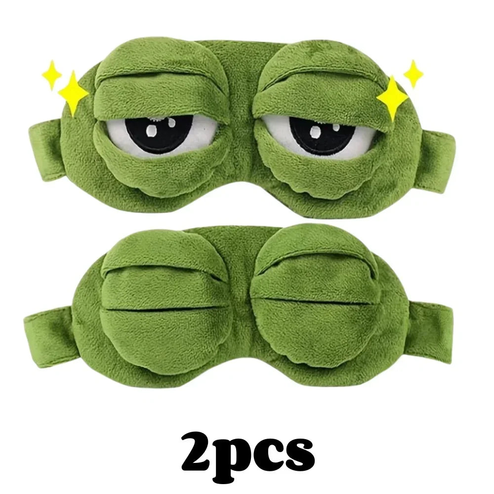 3d sapo máscara de sono natural dormir sombra mulheres homens criativo dos desenhos animados macio portátil venda viagem escritório eyepatch