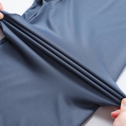 Men's Running Quick Drying T-shirts Breathable Hiking Fishing Tees Soft Elasticity Outdoor Sports Short Shirt Summer