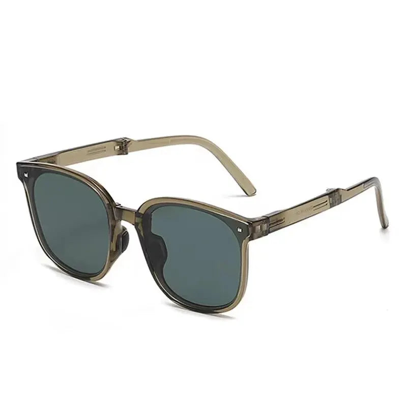 Folding Sunglasses with Case Sun Glasses for Women Fashion Air Cushion Eyewears UV 400 Polarized Eyewears