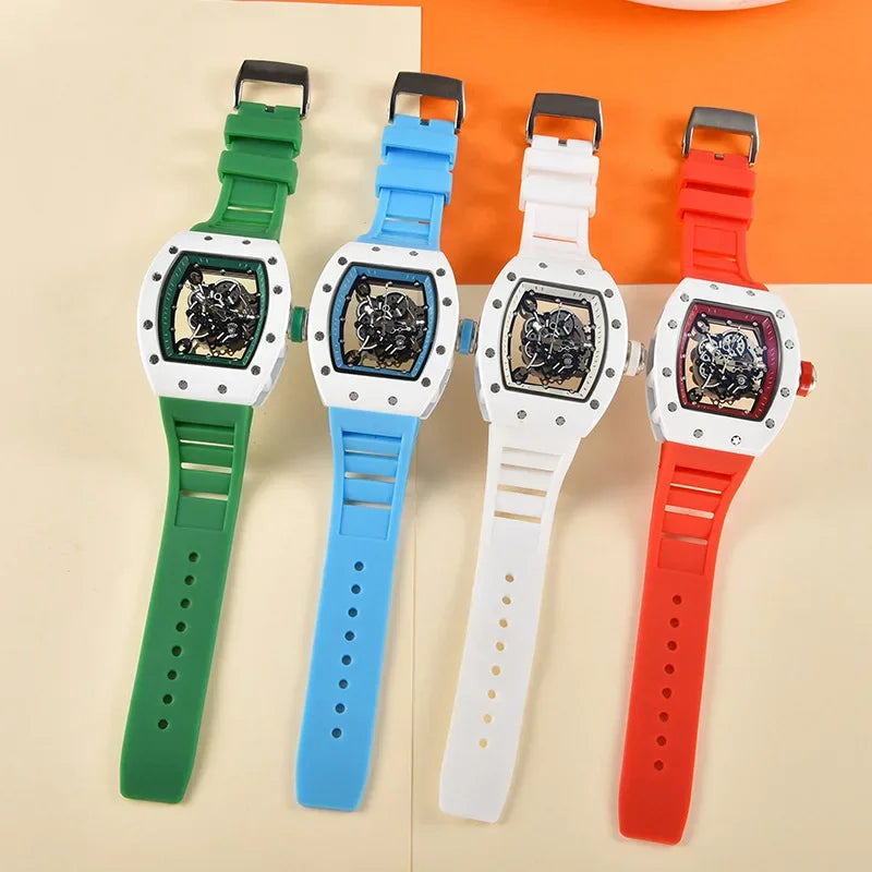 Luxury Quartz Men’s Wristwatch 2025 New Fashion Trend Automatic Waterproof Male Watch Luminous Transparent Watches